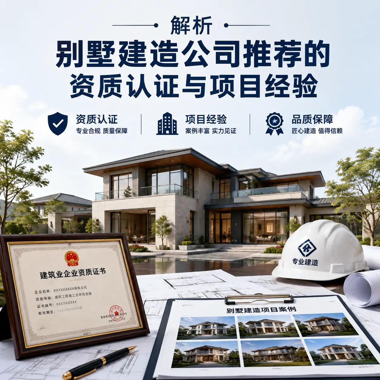 解析 安徽 别墅建造公司推荐的资质认证与项目经验