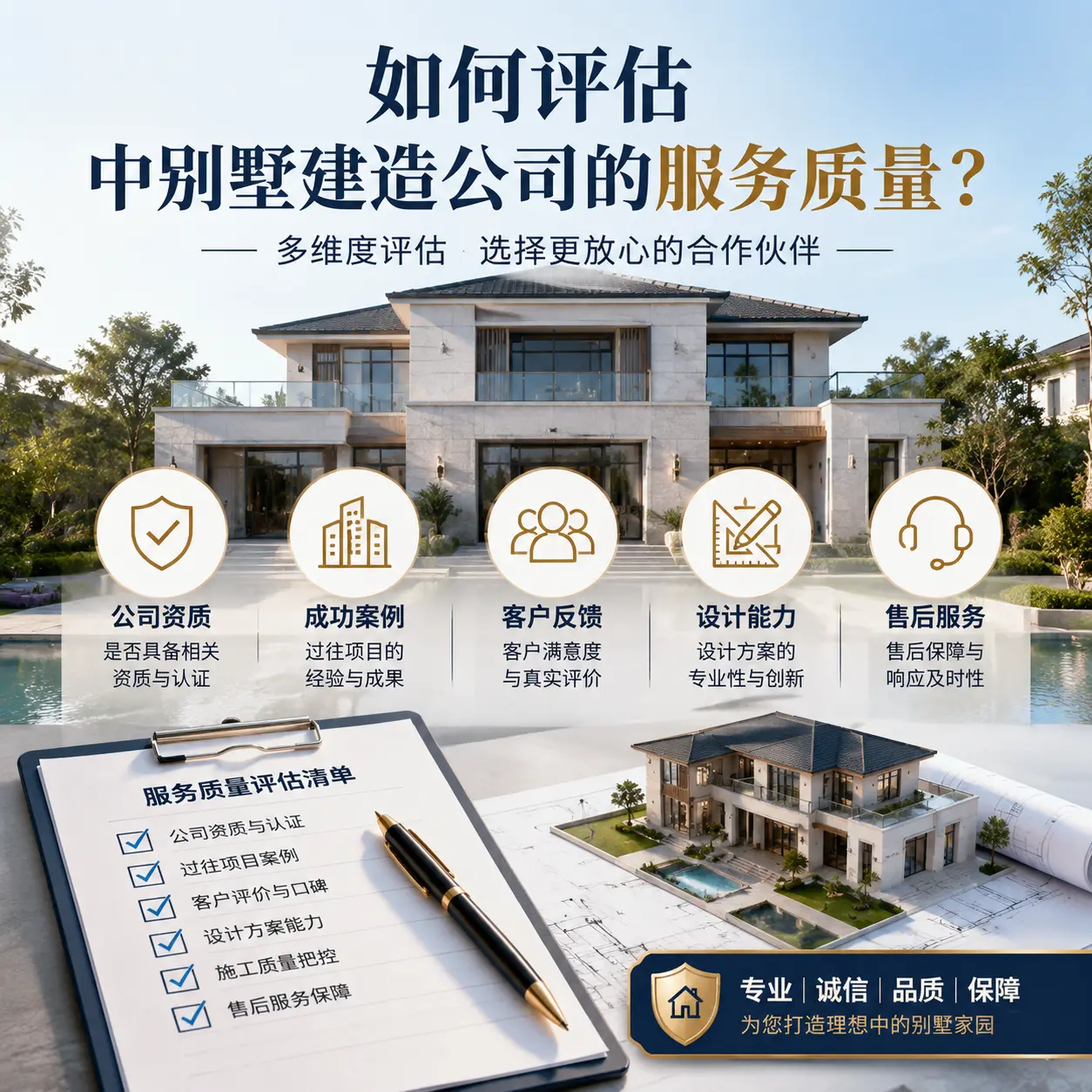 如何评估 安徽 中别墅建造公司的服务质量？