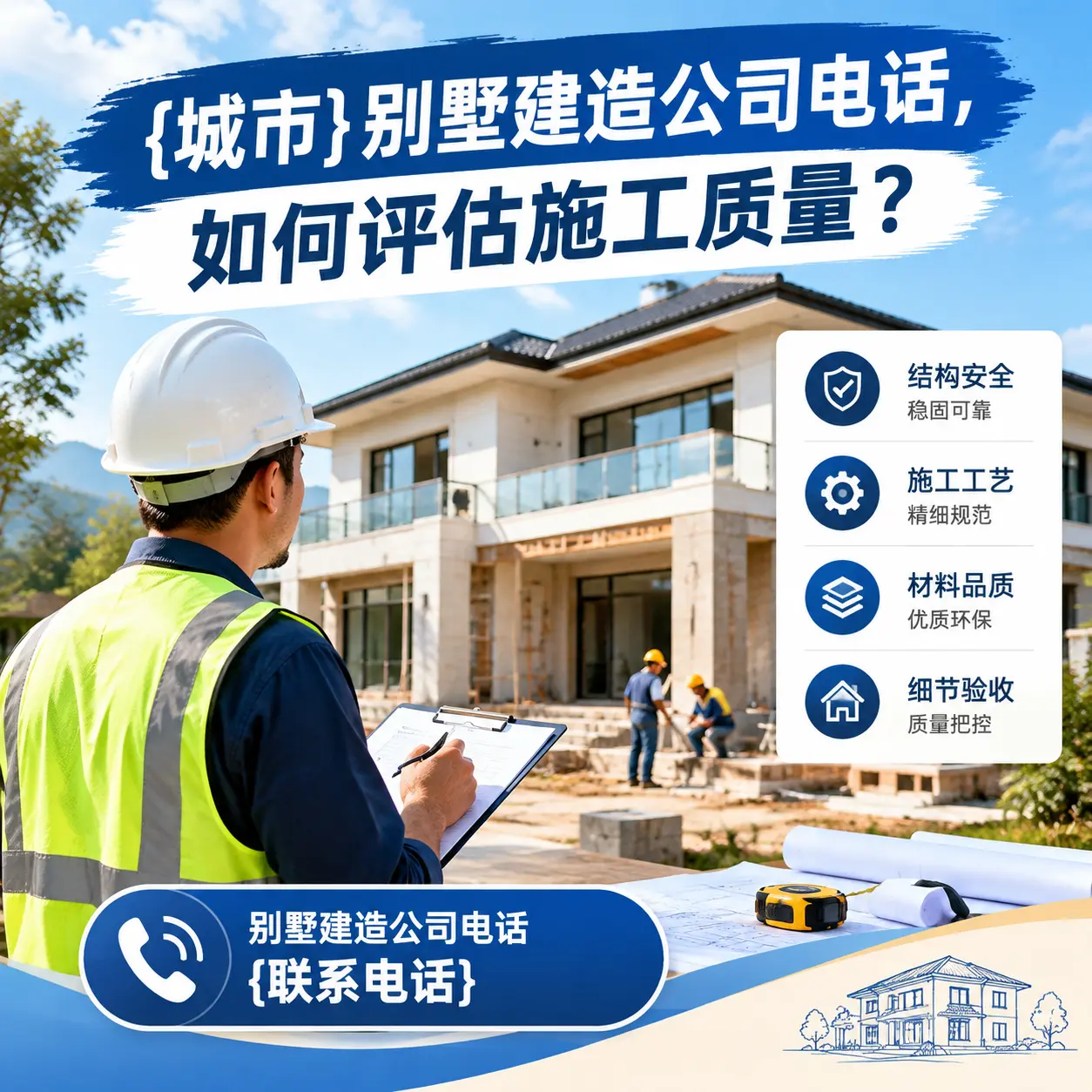 安徽别墅建造公司电话，如何评估施工质量？