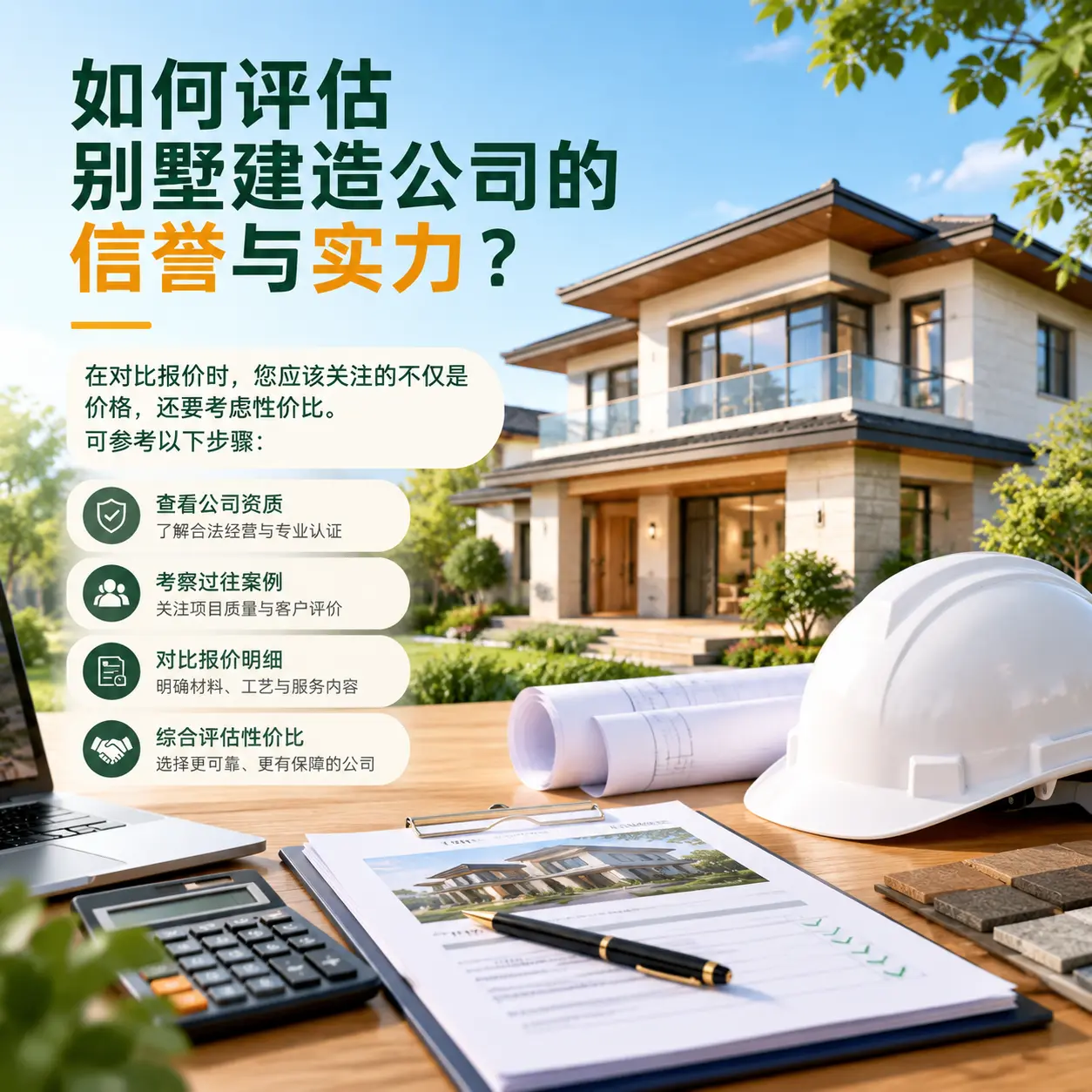 如何评估 安徽 别墅建造公司的信誉与实力？