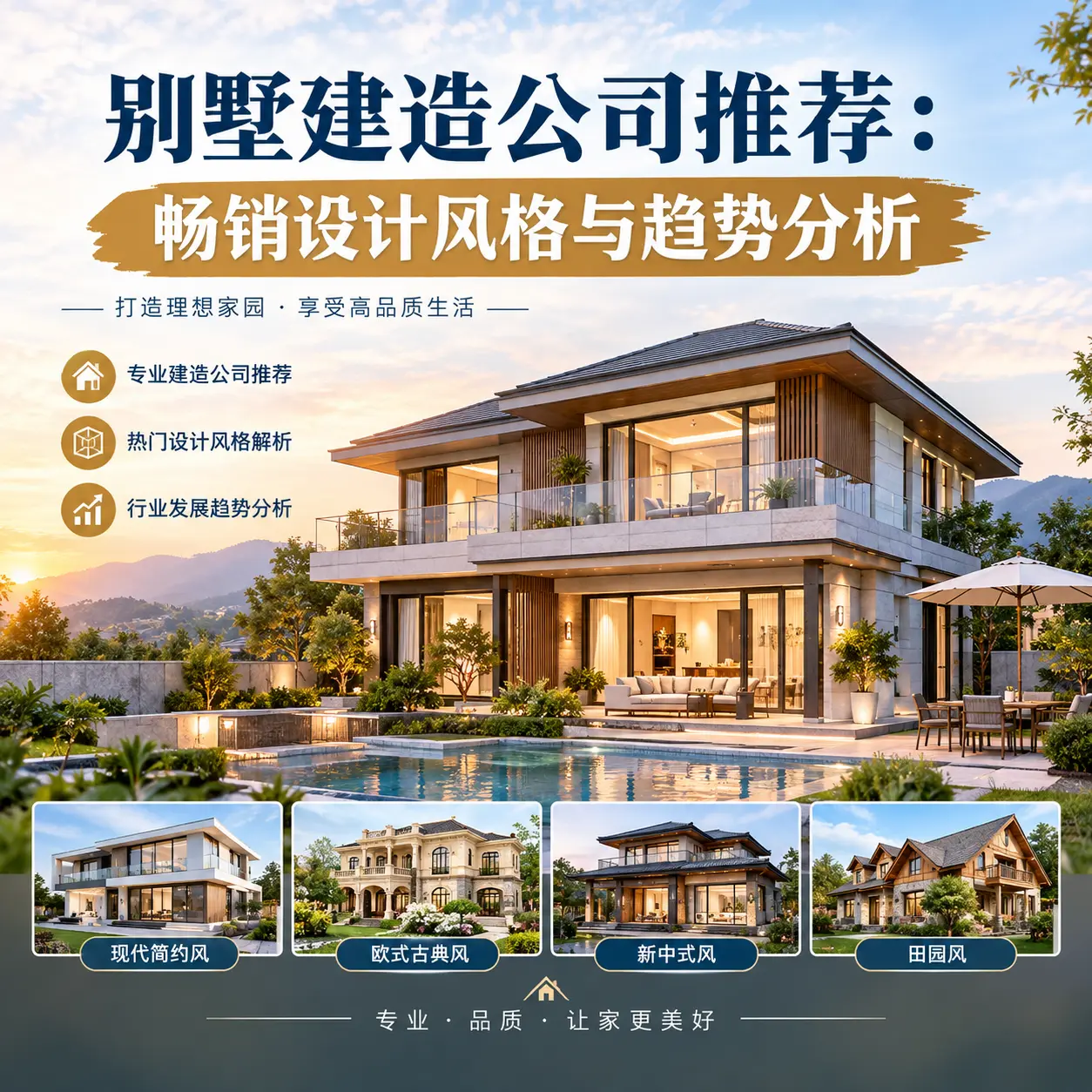 别墅建造公司推荐： 安徽 畅销设计风格与趋势分析