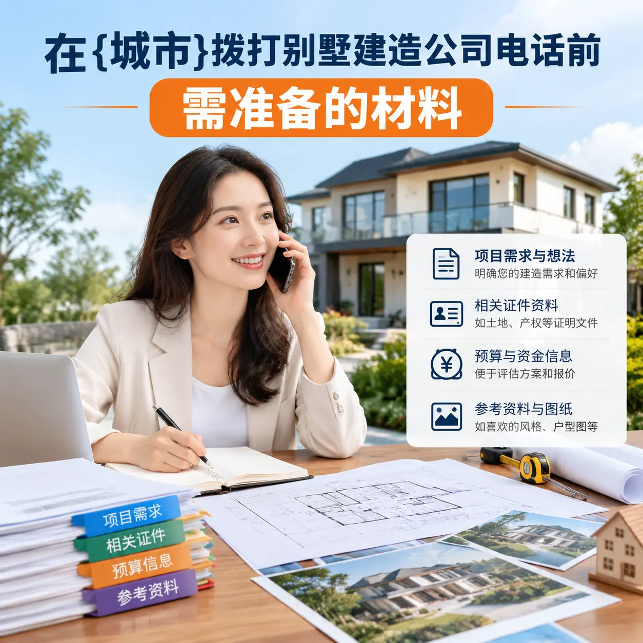 在安徽拨打别墅建造公司电话前需准备的材料