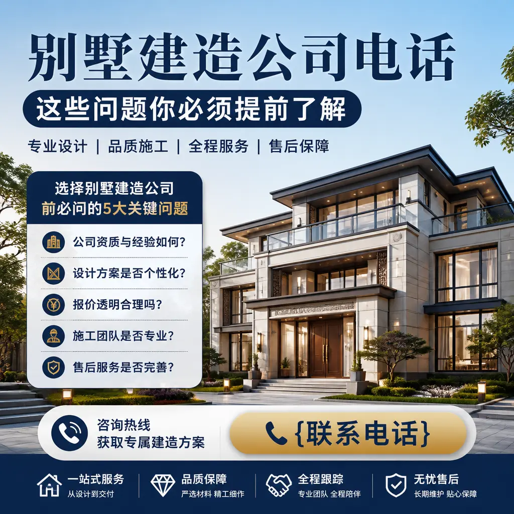 安徽别墅建造公司电话，这些问题你必须提前了解