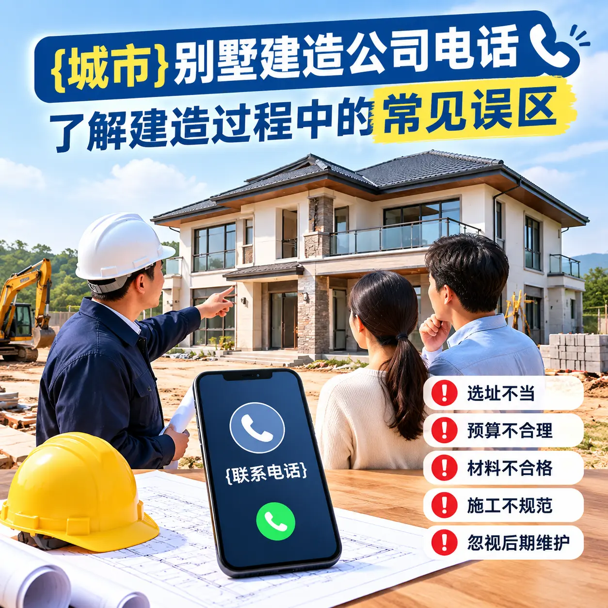 安徽别墅建造公司电话,了解建造过程中的常见误区