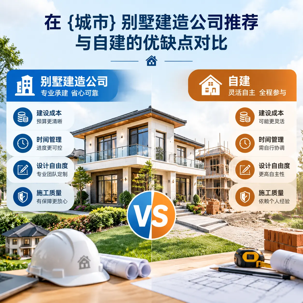 在 安徽 别墅建造公司推荐与自建的优缺点对比